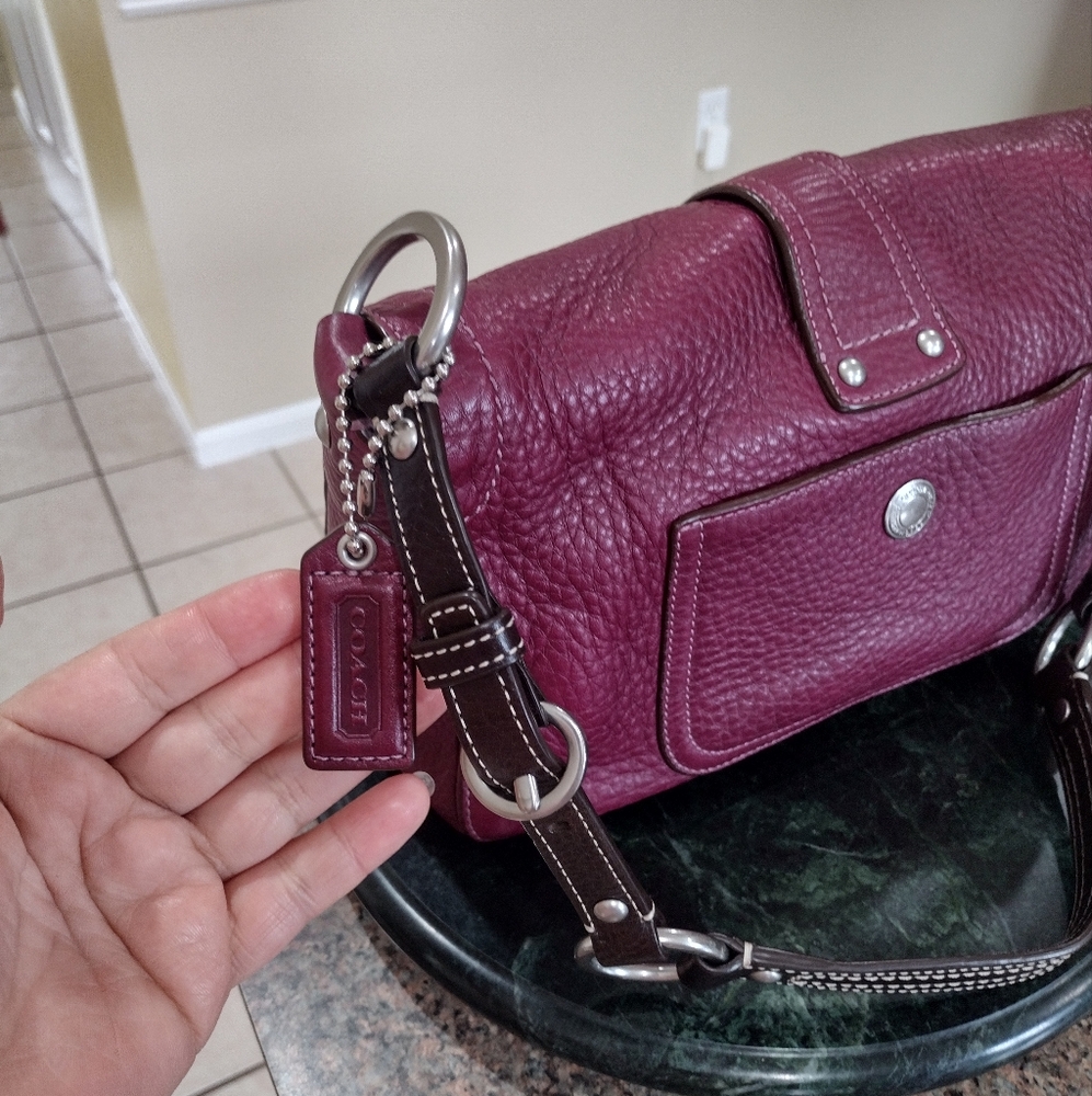 NWT Coach Chelsea Pebbled Leather Medium Shoulder Bag Purse Silver Hardw… - Picture 4 of 17